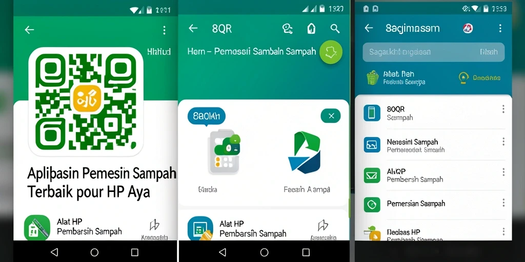 Antarmuka bersih dan fitur canggih aplikasi Pembersih Sampah 8QR.