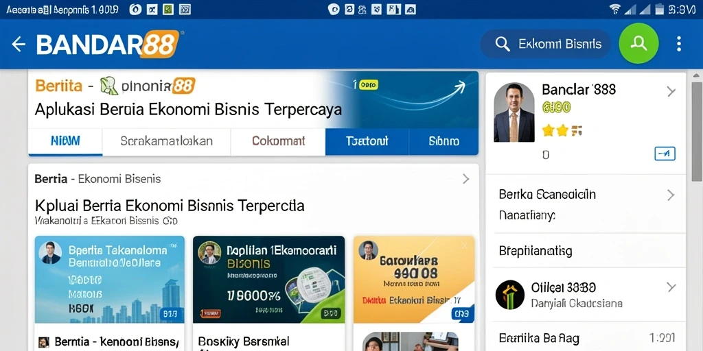 Tampilan antarmuka aplikasi BANDAR88 untuk berita ekonomi.