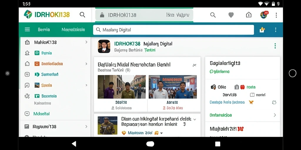 Antarmuka aplikasi IDRHOKI138 yang modern dan informatif.