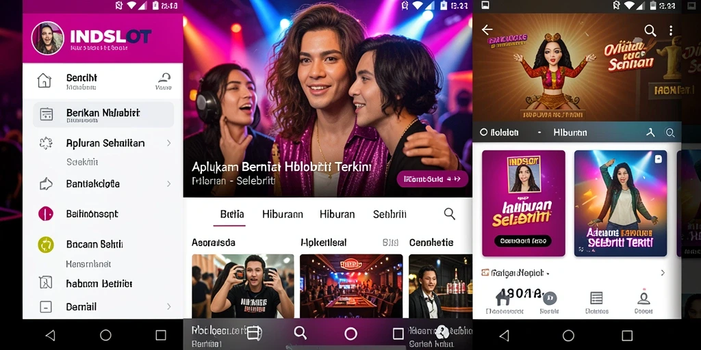 Tampilan antarmuka <strong>INDSLOT</strong> yang menarik dan informatif untuk berita hiburan.
