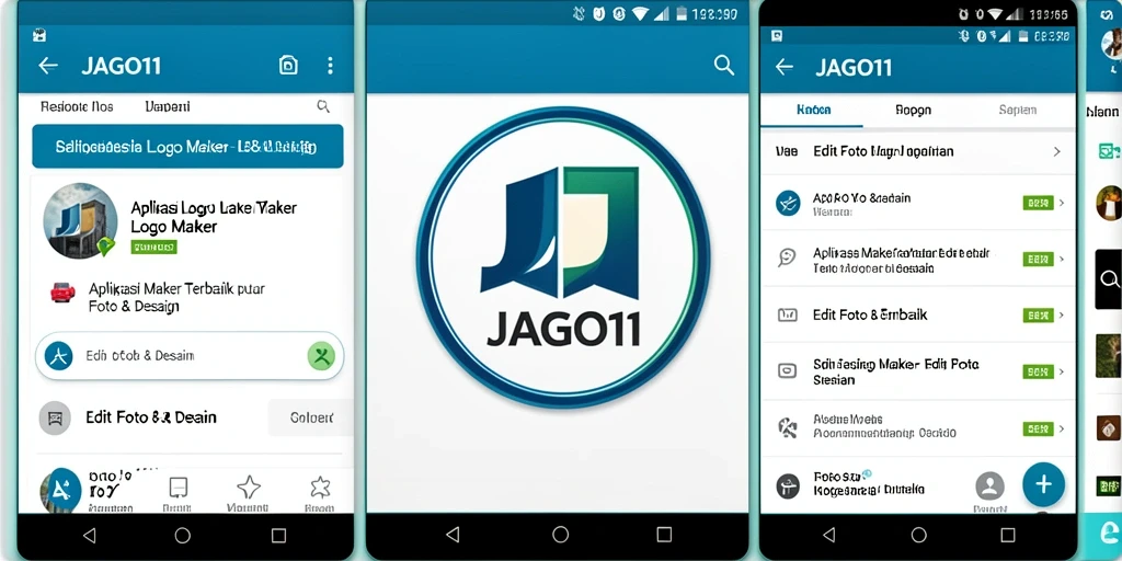 Tampilan antarmuka JAGO11 yang memukau untuk membuat logo.