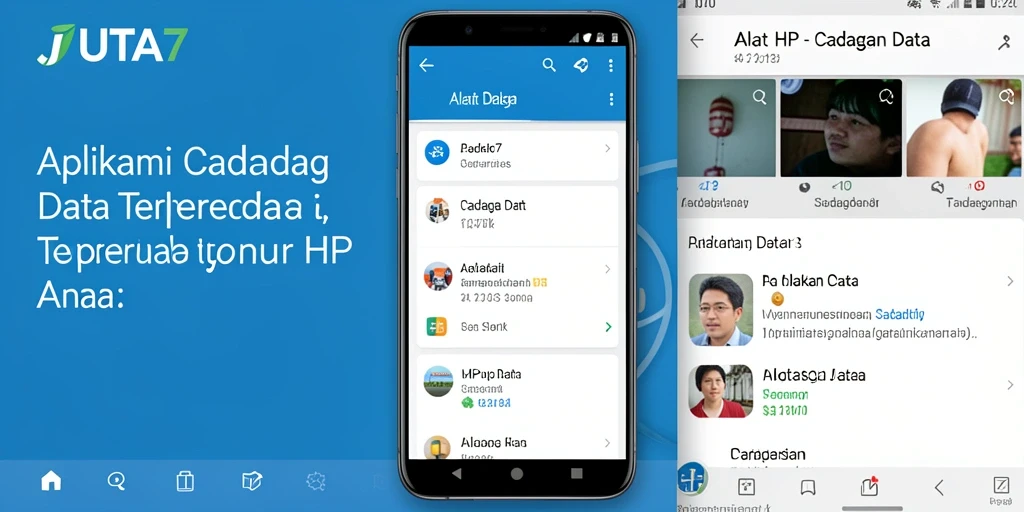 Antarmuka JUTA7 yang ramah pengguna untuk pencadangan data.