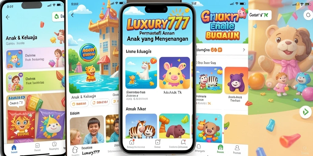Tampilan antarmuka yang ceria dan ramah untuk anak-anak.