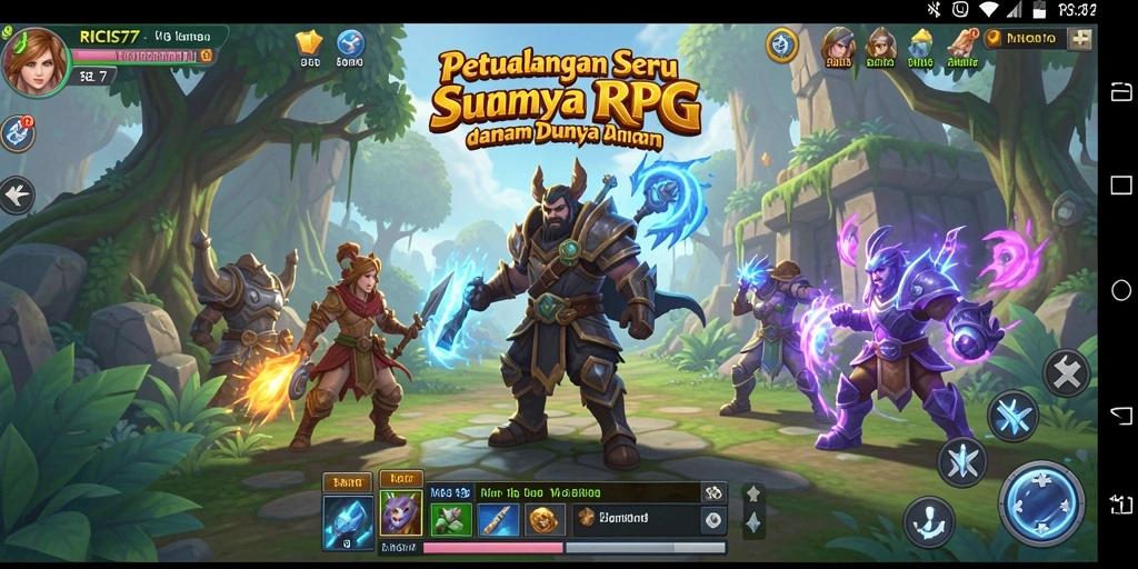 Tampilan antarmuka RICIS77 yang menarik dan fungsional dalam gameplay RPG.