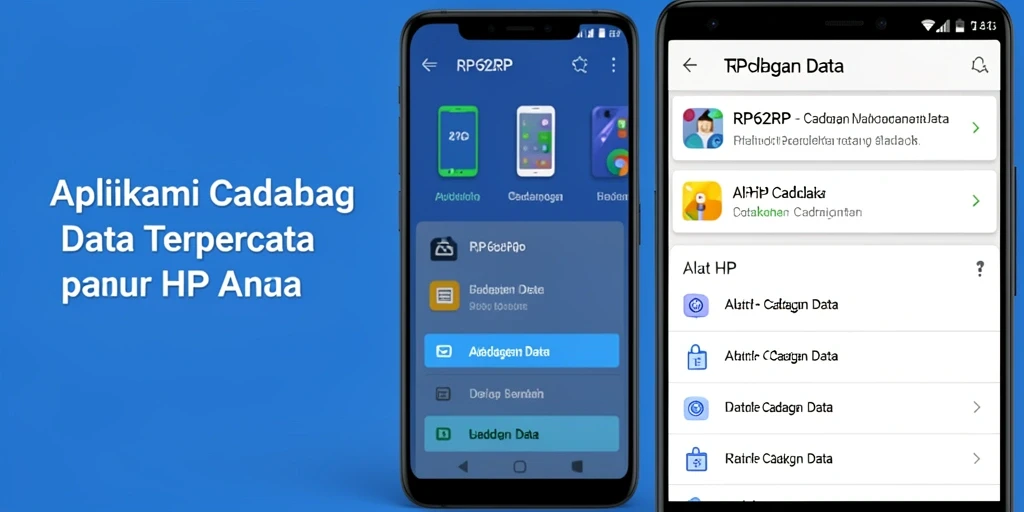 Tampilan antarmuka RP62RP yang sederhana untuk cadangan data.