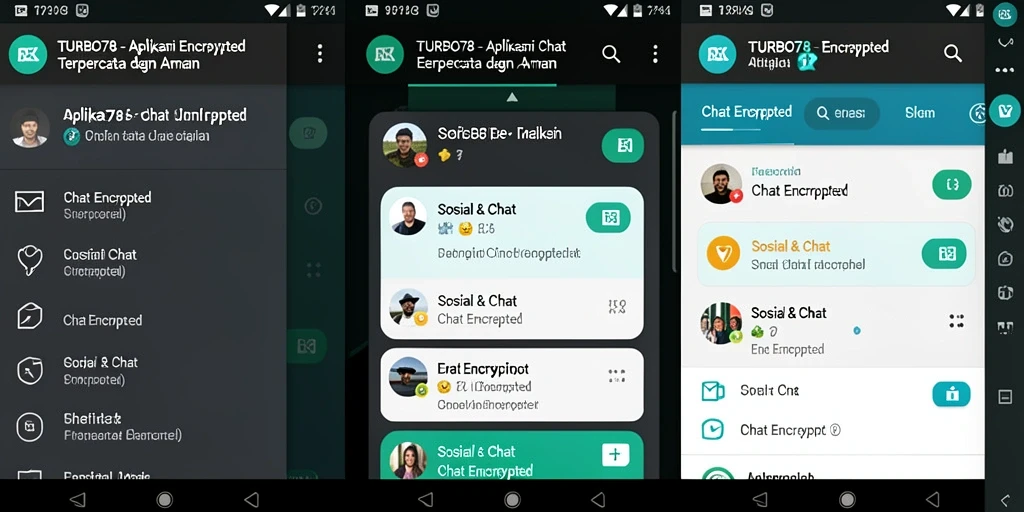 Antarmuka utama TURBO78 dengan fitur Chat Encrypted yang menarik.