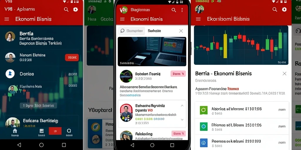 Tampilan antarmuka V98 yang sederhana dan informatif.